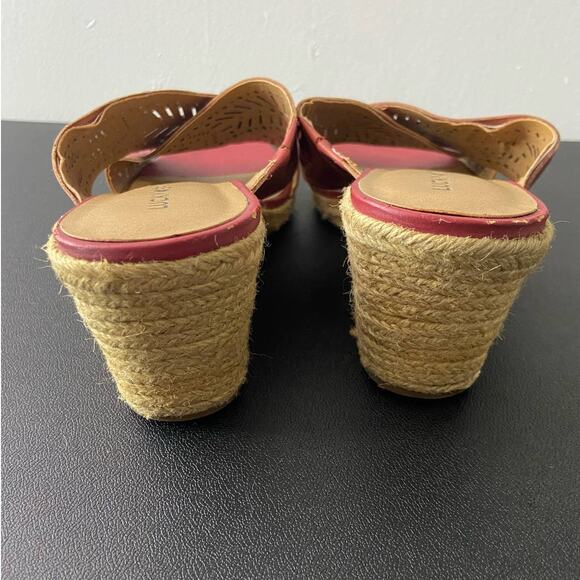 Lucky Brand Womens Keela Leather Espadrille Sandals US Size 10M Slip On FLAW - Picture 4 of 7
